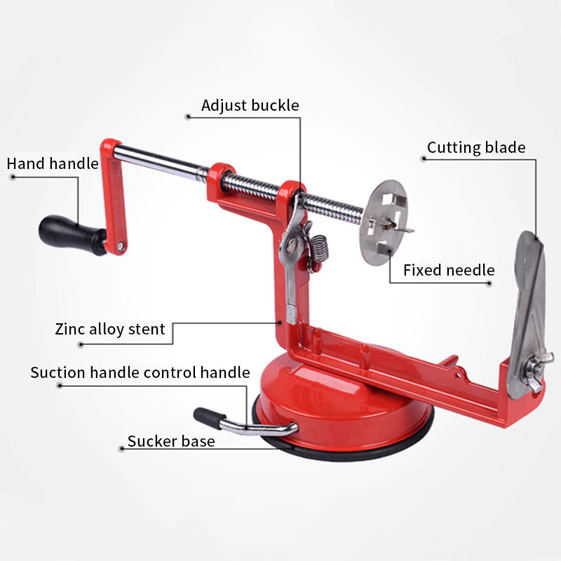 FruchtMeister | 3-in-1 Edelstahl Schälmaschine