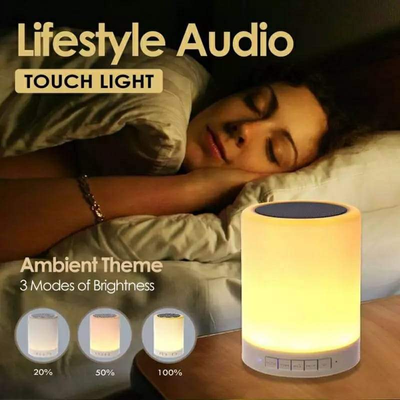 Bunte LED Nachtlampe mit Bluetooth Touchpad und kabellosem Lautsprecher