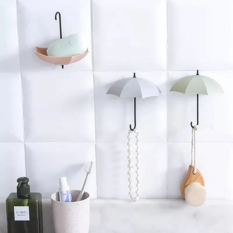 3er Set Regenschirmhaken