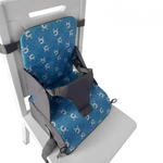 Tragbarer Hochstuhl für Babys – Reise-Sitzerhöher mit Gurt und Tasche