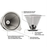 KaffeeGenuss Edelstahlfilter | Wiederverwendbar | Ø 11,5–12,5 cm
