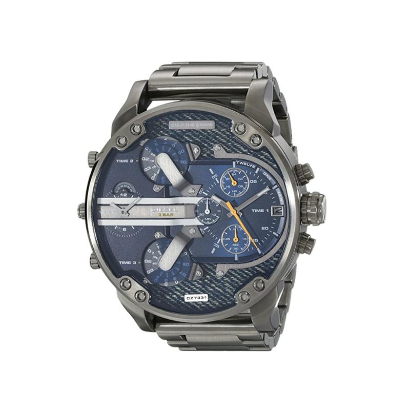 Elegante Quarzchronographuhr aus Edelstahl