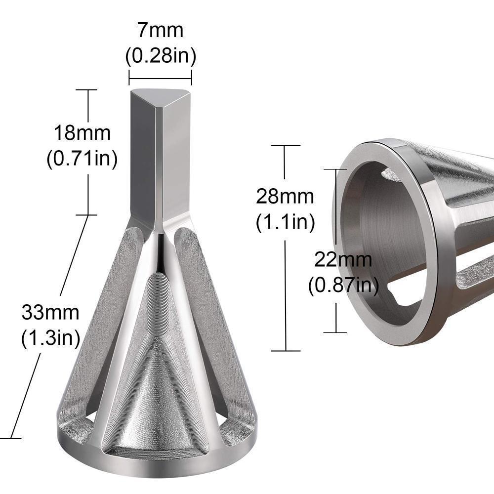 Entgrater für Außenfasen von Bohrern