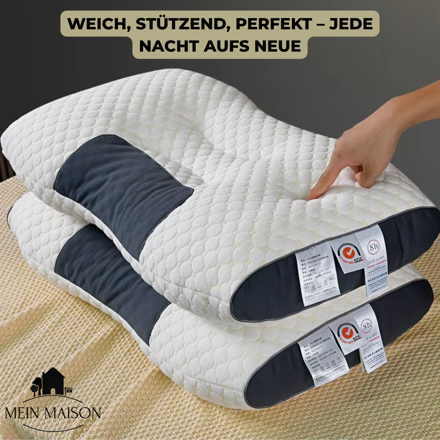 Ergonomisches Nackenkissen RelaxForm | Atmungsaktiv & Anpassungsfähig