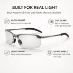 Fotoanpassende Sonnenbrille mit UV400-Schutz