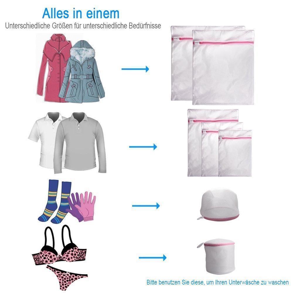 Wäschebeutel gegen Verdrehen, 7 Stück