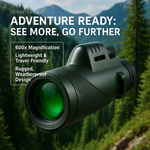 AussichtsGenie | 600x Kompaktes Teleskop mit Ultra-Zoom | Leicht, HD-Optik und Ideal für Outdoor-Aktivitäten