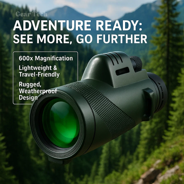 AussichtsGenie | 600x Kompaktes Teleskop mit Ultra-Zoom | Leicht, HD-Optik und Ideal für Outdoor-Aktivitäten