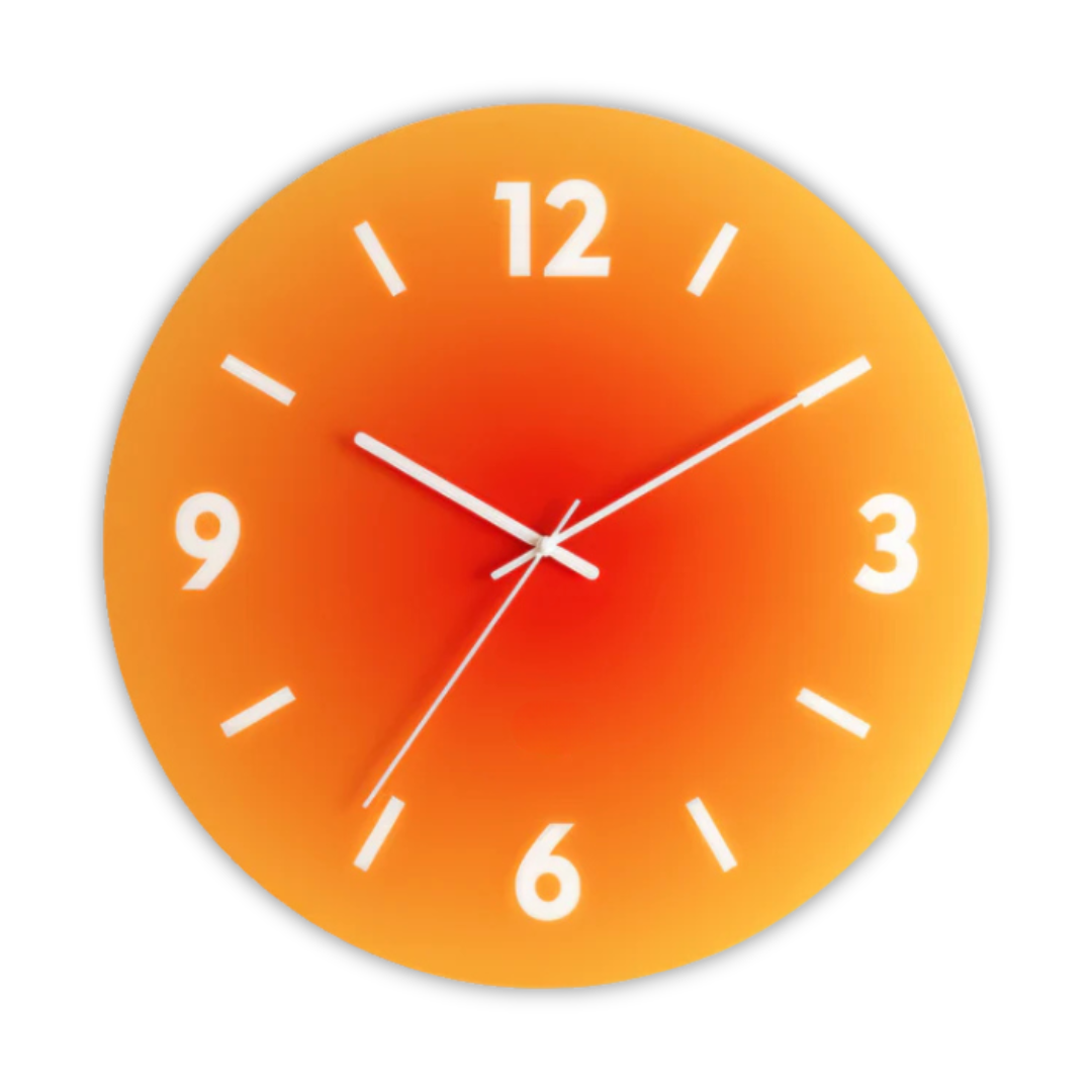 Stilvolle Wanduhr aus Glas – 30 cm Durchmesser