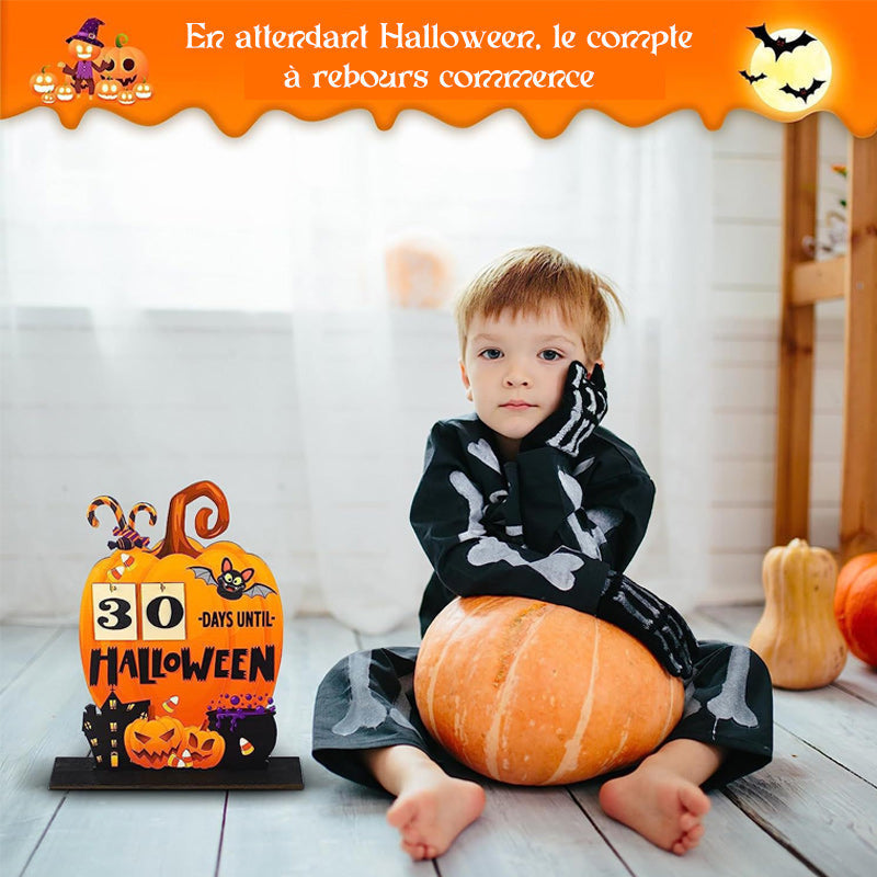 Hölzerner Adventskalender für Halloween