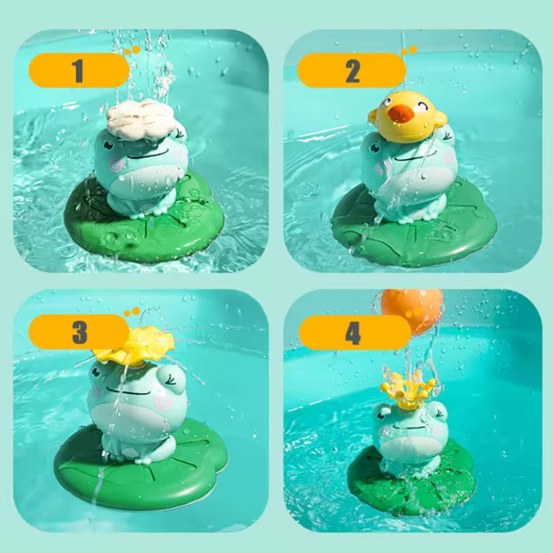 Plüschige Frosch-Badespielzeuge für Kinder