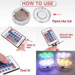 Waterproof LED Lights with Remote Control and Suction Cups