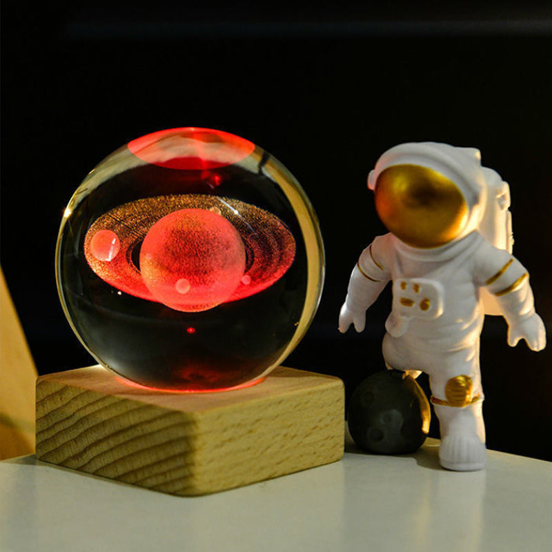 3D Kristallkugel Nachtlicht Deko Lampe – Galaxy Effekt