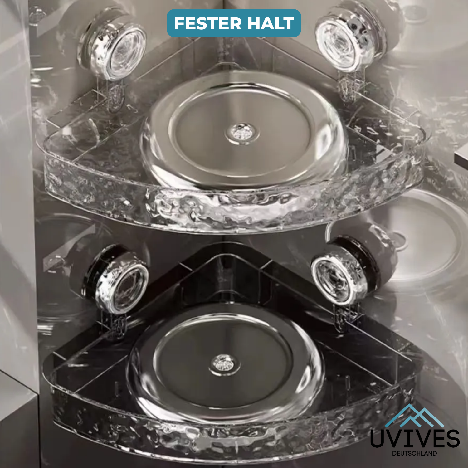 Corner Shelf with Suction Cup – Stylish Storage for Your Bathroom