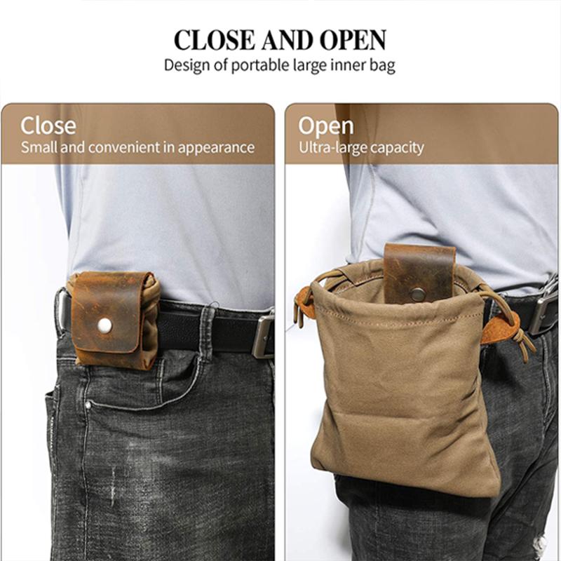 Leder- und Canvas-Bushcraft-Tasche