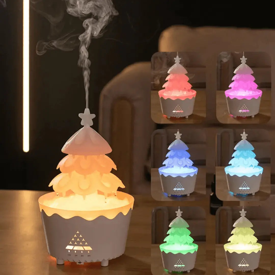 Christmas Aroma Diffuser – USB Humidifier with LED Lighting