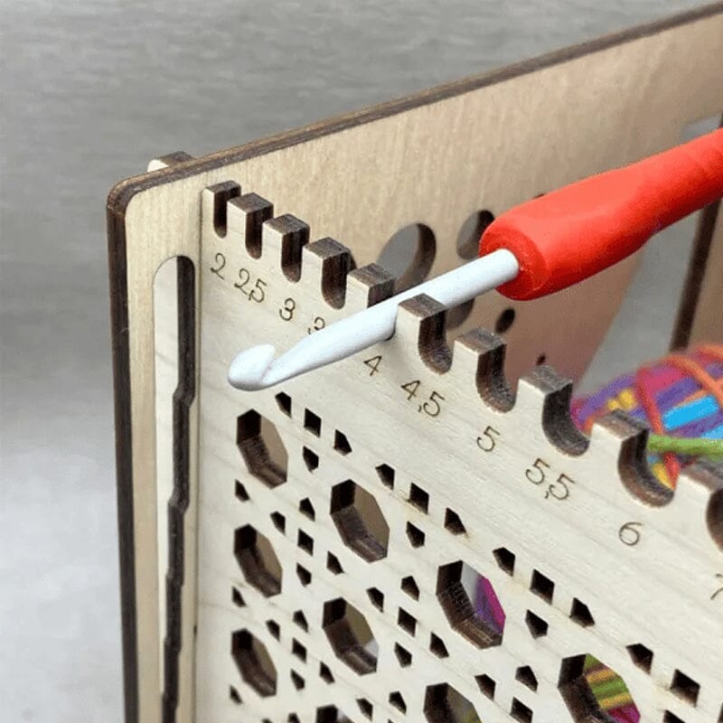 Multifunktionale Strickhilfe – Holzschüssel in Einem