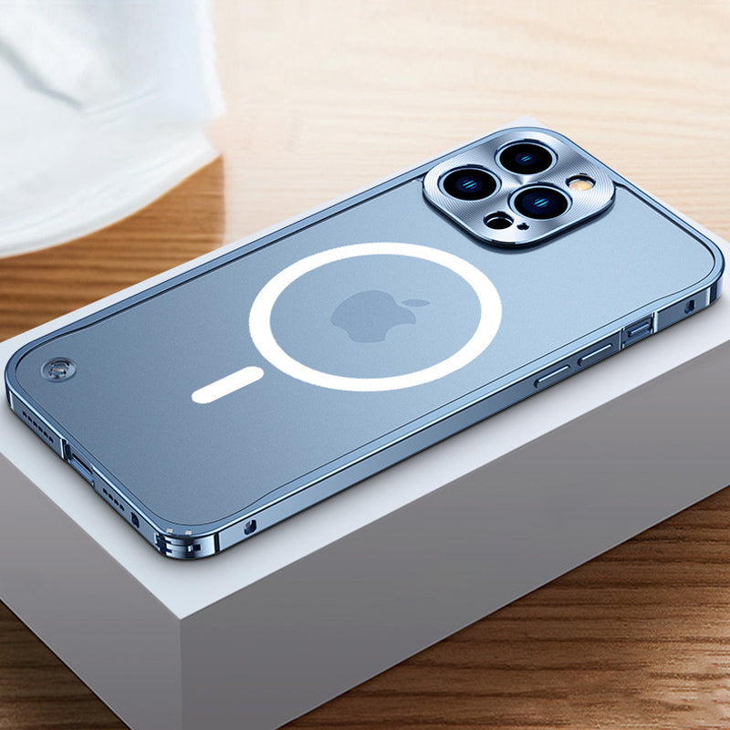 Stilvolles Magnetisches Handyhülle für iPhone mit Metallrahmen