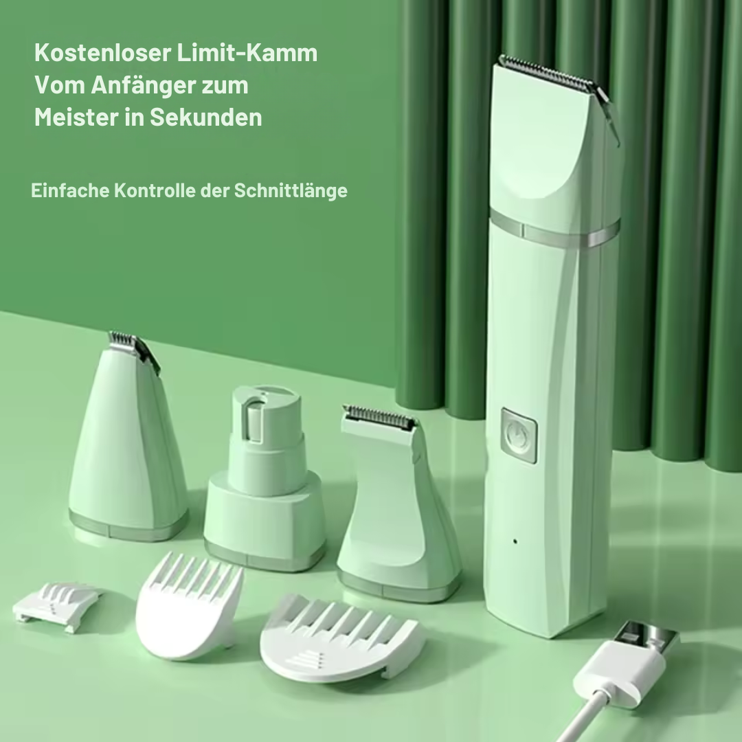 Vielseitiger 4-in-1 Haustier-Trimmer – Wasserdicht und leise