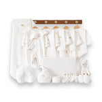 Hochwertiges Baby-Basisset | Elegante Geschenkkiste für Neugeborene | 100% Bio-Baumwolle | Mit Decke, Kleidung & Zubehör | Allergikerfreundlich
