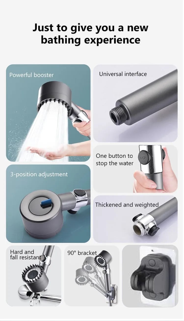AquaRelax - Versatile Massage Shower Head for Your Home
