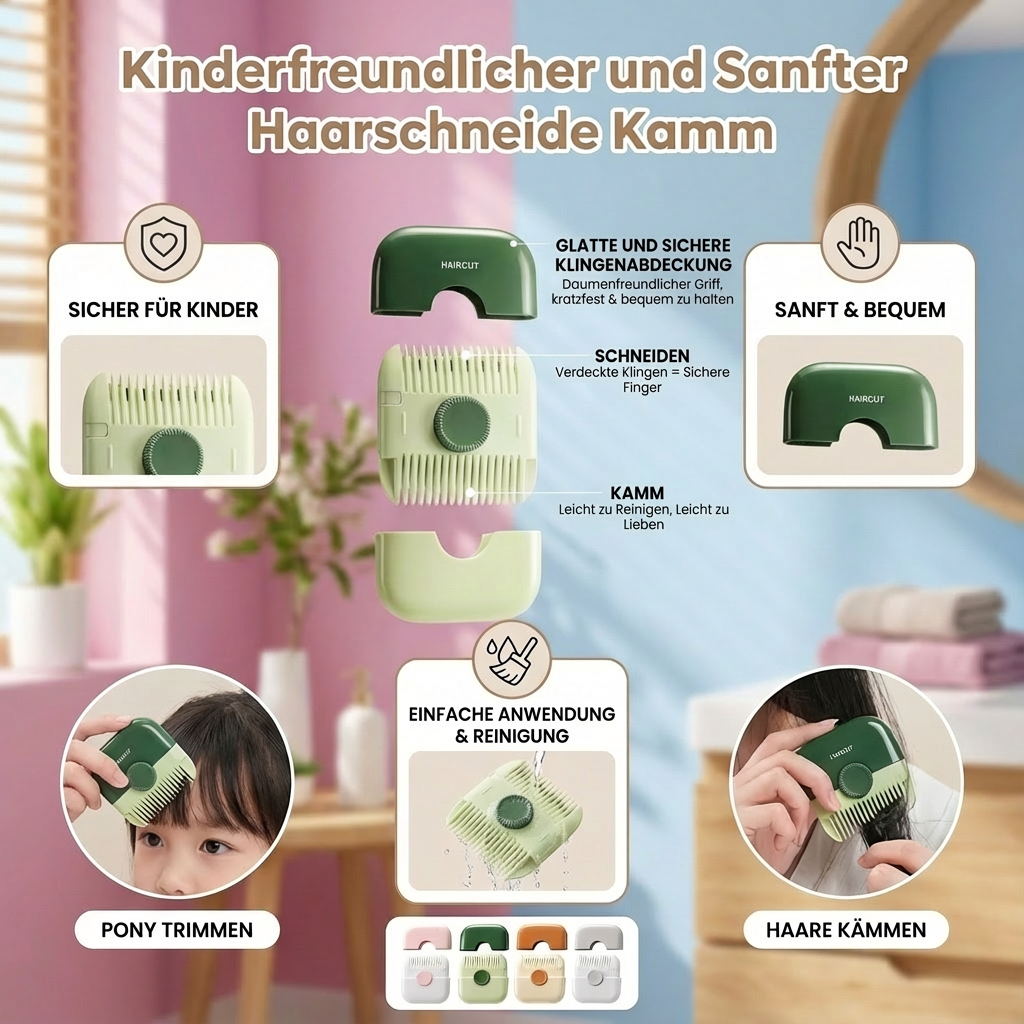 Sanfter Kamm zum Haarschneiden für Kinder