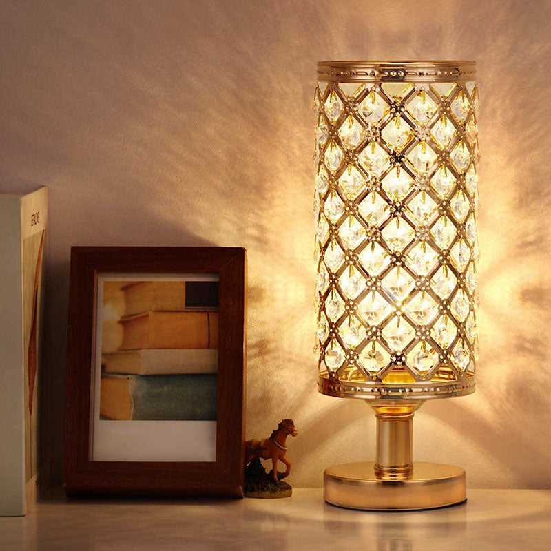 Glanzvolle Kristall Tischlampe für modernes Wohnen