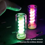 Glanzlicht USB Ambient Lamp | Portable & Touch-Controlled | LED Glass Light for Car, Bedroom & Travel