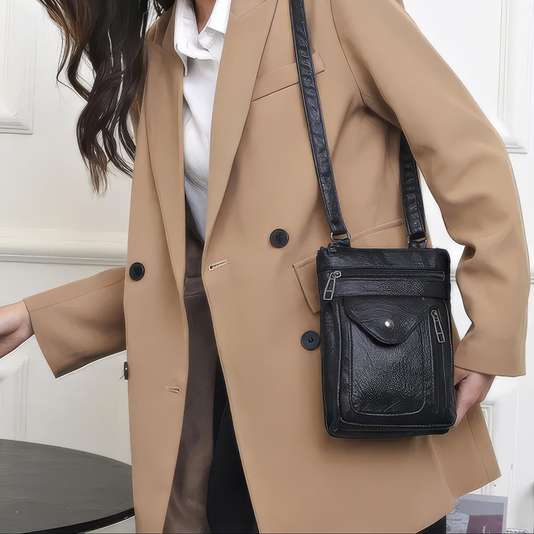Vintage Flair – Damen Umhängetasche im Retro-Stil