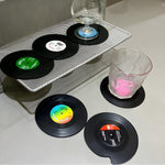 Retro Record Coasters – Stylish Table Accents for Music Fans (6 Pieces)