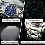 Elegante wasserdichte Herrenarmbanduhr mit Luminous-Funktion
