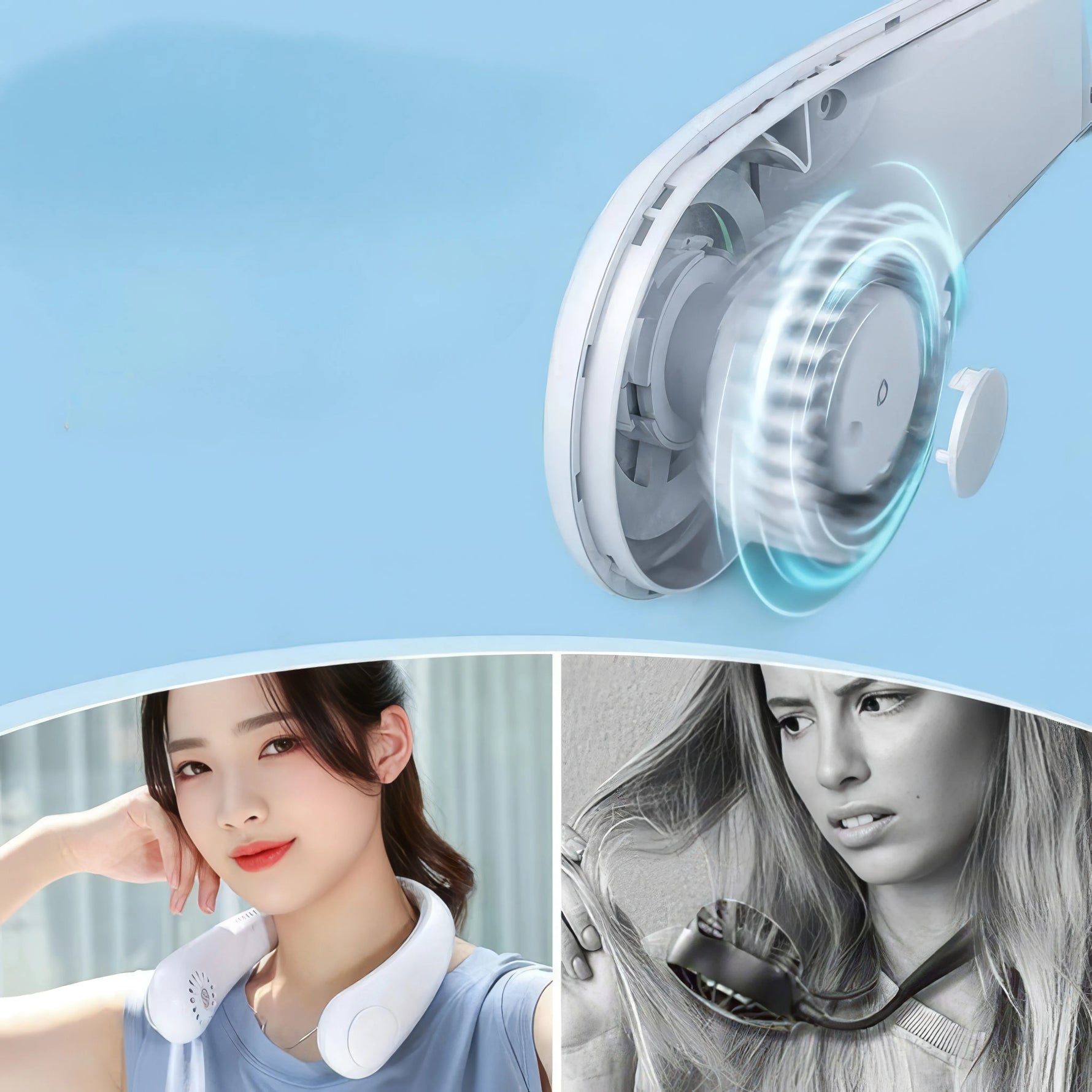 CoolBreeze - Portable Neck Fan with USB Charging