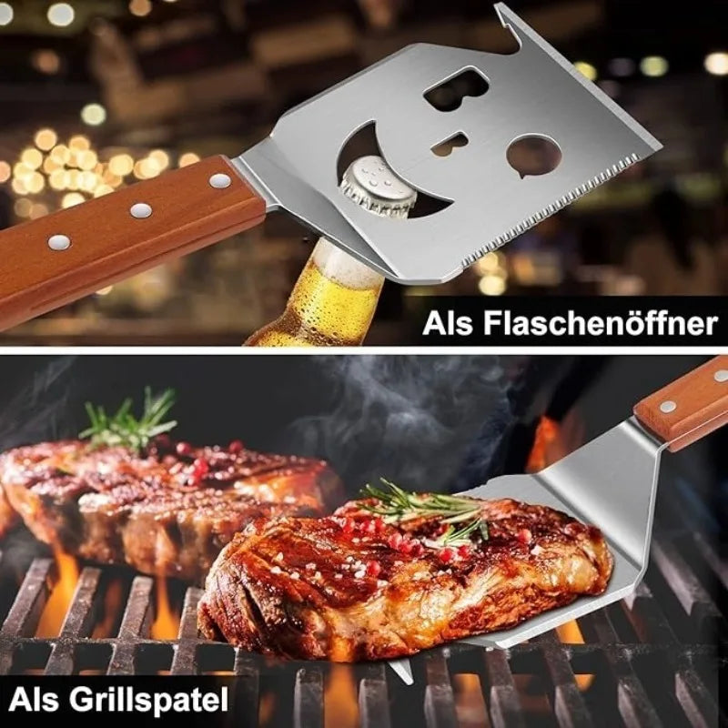 GrillMaster 7-in-1 Multifunctional Stainless Steel Grill Helper