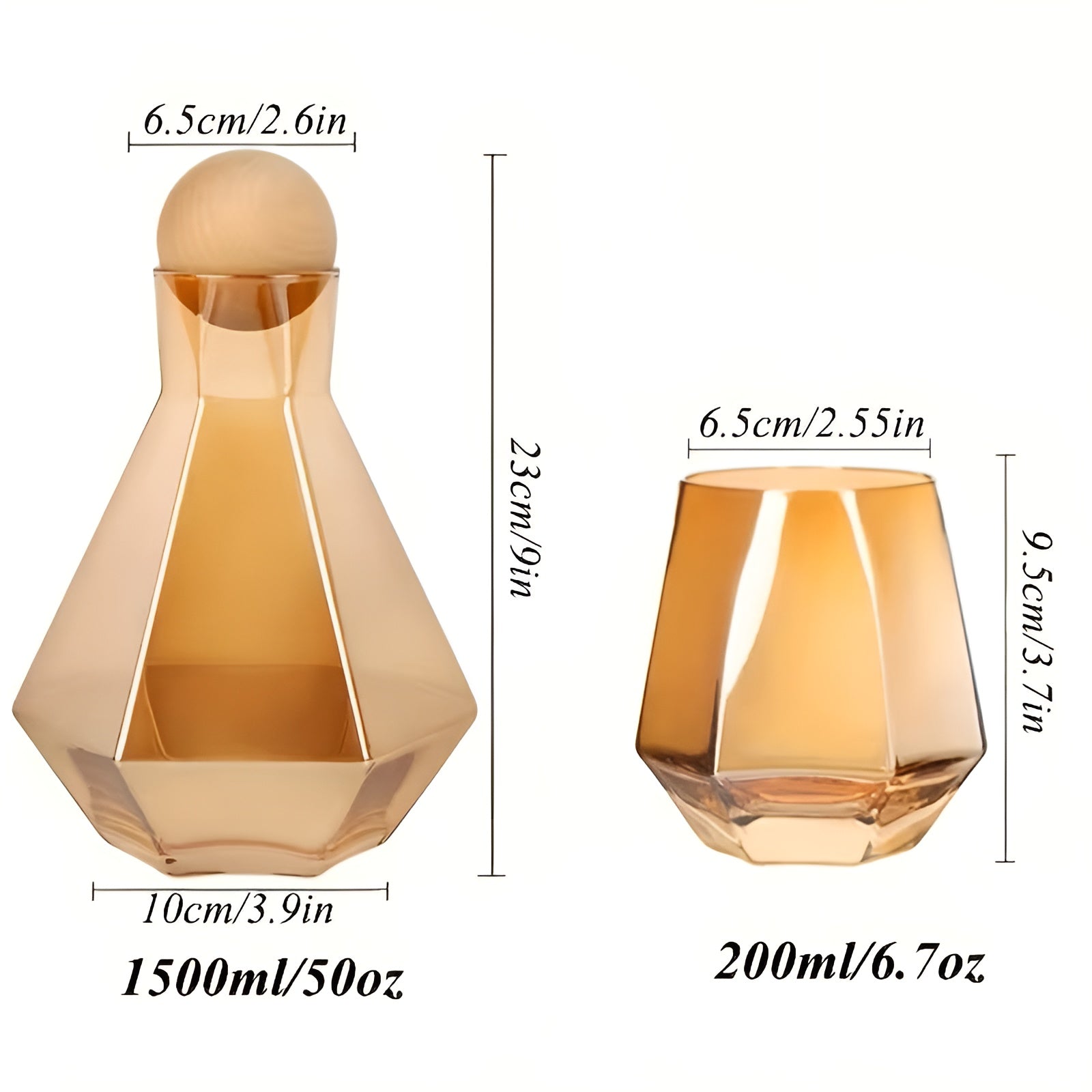 Elegantes Karaffenset mit 4 Gläsern – Stilvoll und Praktisch | 5-teiliges Set für Wasser, Saft und Wein | Glanzzeit