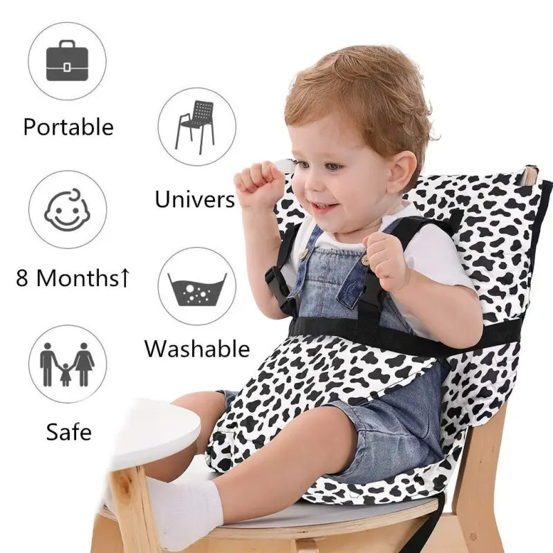 Sitzkissen für Babys mit Rückenstütze und Sicherheitsgurt