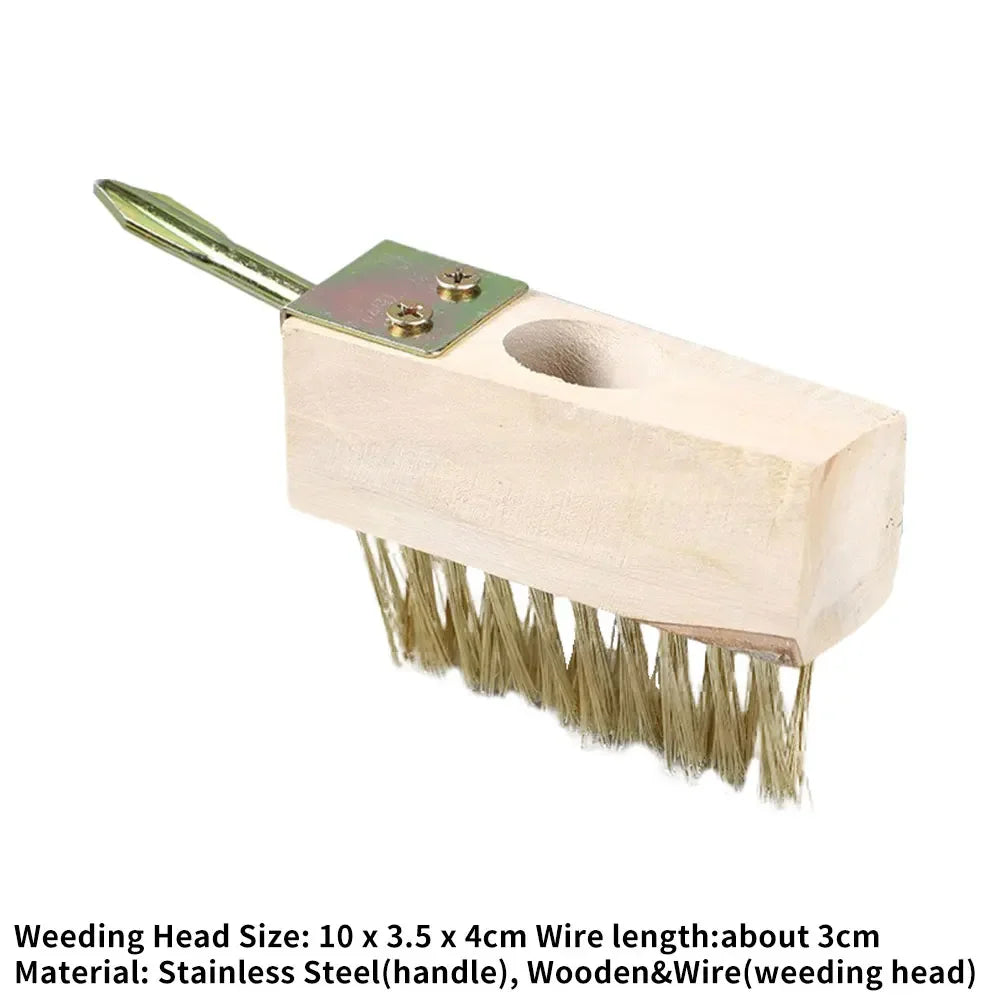 Moss and Weed Remover with Steel Bristles | 120 cm Handle
