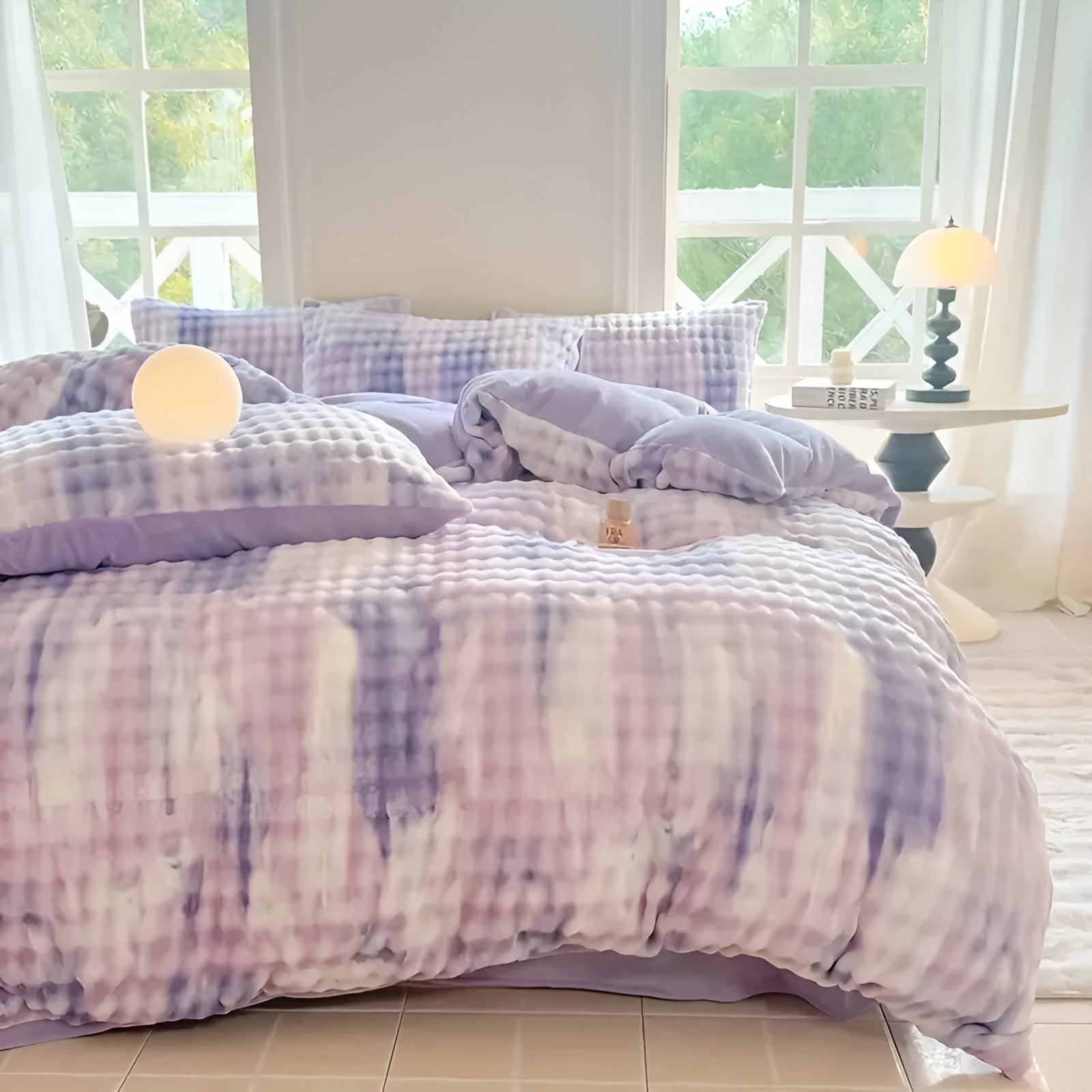 Gemütliches Plüsch Bettwäsche Set – Warm und weich für Herbst & Winter | Wendbares Design in Kaninchenfell & Milchvelours
