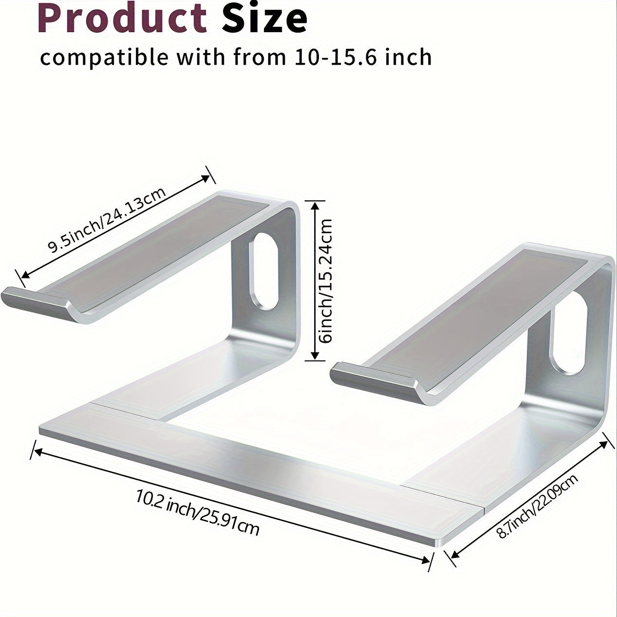 Ergonomischer und belüfteter Laptopständer aus Aluminium