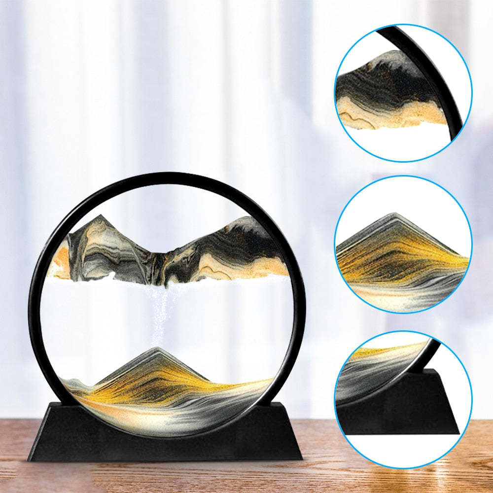 Sandlandschaft im Glas – Entspannende Tischdekoration