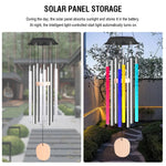Sonnenklang | Solarbetriebene LED-Windspielglocke | Farbwechselnd | IP65 Wetterfest | Garten- und Terrassenschmuck