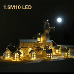 Star House | LED Light Chain with Charming Design | Warm White 1.5 m | Festive Decoration for Every Occasion