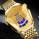 Elegante Herrenquarzarmbanduhr mit Diamantoberfläche