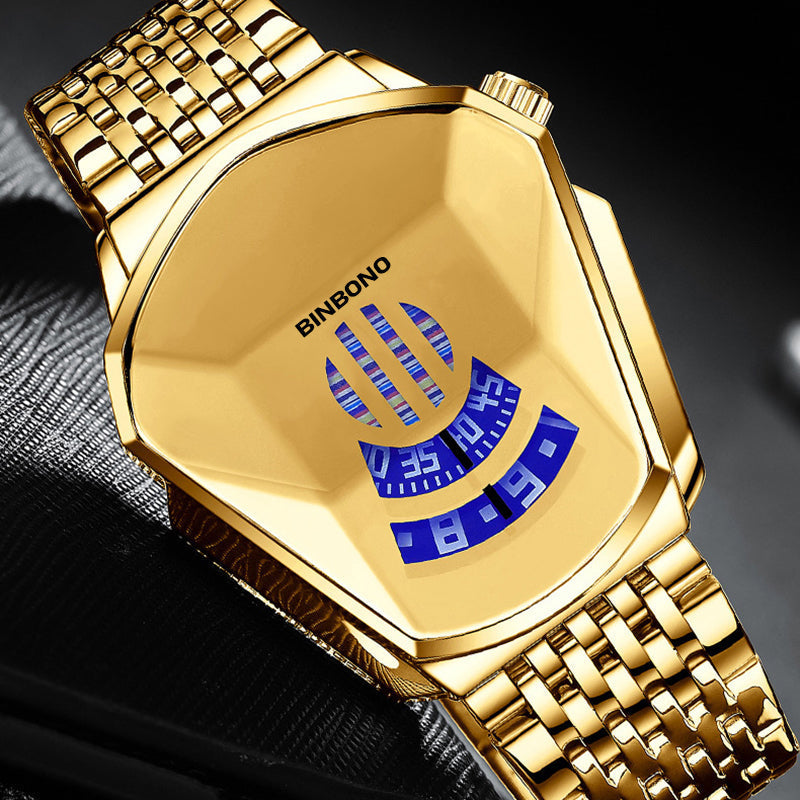Elegante Herrenquarzarmbanduhr mit Diamantoberfläche