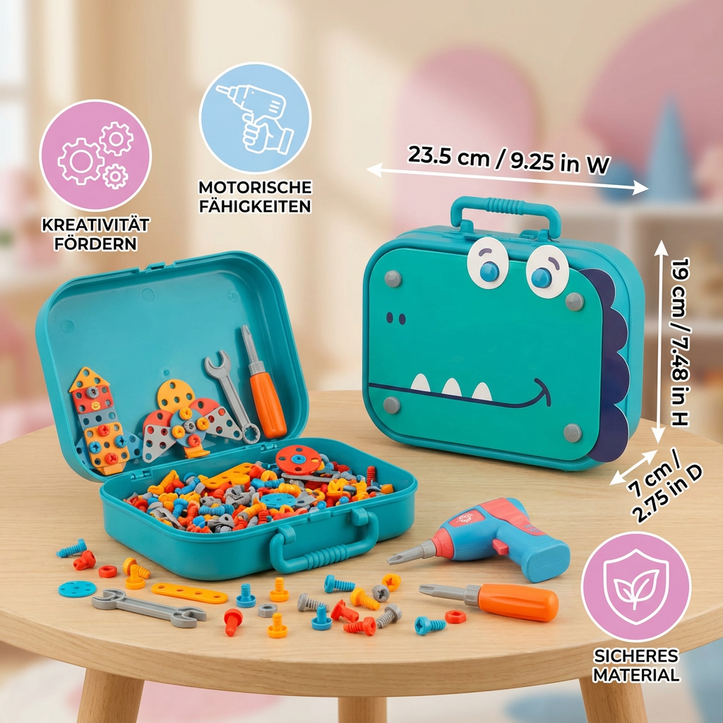 Bauset für Kinder mit niedlichem Dinosaurier-Motiv
