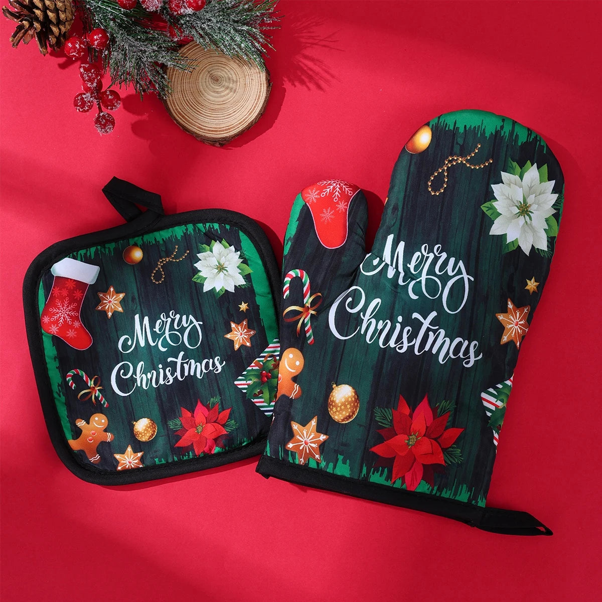 Festive Oven Mitts for the Christmas Season | MaxHeat Duo