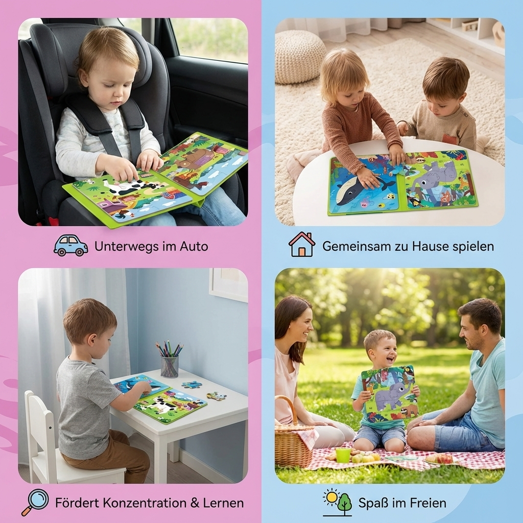 Montessori Puzzlebuch mit Magneten