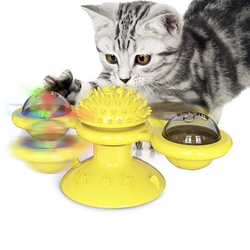 Interaktives Katzenspielzeug mit LED und Katzenminze