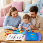 Holz Magnet Tangram Puzzle Buch – Tragbares Lernspielzeug nach Montessori