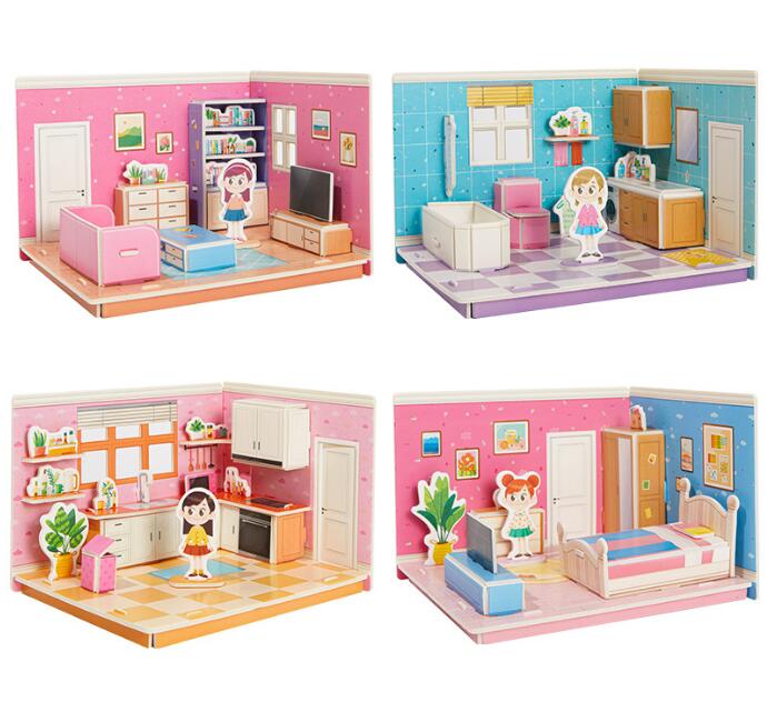 Traumhaus 3D-Puzzle – Kreatives Spiel- und Gestaltungsset