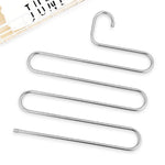 5-lagiger Edelstahl Kleiderbügel mit S-Form für optimale Organisation